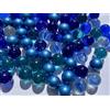 FAIRY TAIL & GLITZER FEE 100 biglie colorate blu mix sfere di vetro 16 mm gioco di marmi blu mix di biglie
