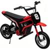 Garvee Moto Elettrica Motocross 3 Velocità Sospensioni Idrauliche, Rosso | 24V 350W 8-23km/h Portata 60kg Bambini 8-12 Anni Telaio Rinforzato