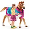 Schleich - 2542361 Puledro con Coperta
