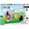Nathan - Puzzle per bambini - 45 pezzi - Il mondo di Barbapapa - Ragazza o bambino a partire da 5 anni - Puzzle di alta qualità - Cartone spesso e resistente - Famiglia - 12001137