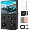 GATBGEFU RG35XX Pro - Console da gioco portatile con schermo IPS da 3,5, costruita in scheda da 64 g&4435 giochi, sistema Linux di supporto WiFi Bluetooth (nero, 128 G)
