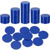 QUARKZMAN 100Pcs Fiche Da Poker Da 1 Pollice, Fiche In Plastica Per Bingo Contatori Per Apprendimento Dischi Per Contare Segnaposto Gettoni Da Gioco Opachi Per Giochi, Blu Scuro, Piatti