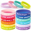 Belillpipi 24 braccialetti motivazionali per bambini con scritte in tedesco (12 colori), 18 cm, in silicone, piccoli regali per l'asilo, l'inizio della scuola e il compleanno dei bambini