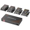PWAY 4K HDMI Extender Splitter 1x4 su Cat5/6/7,HDMI over Ethernet 131ft PoC IR Loop Out