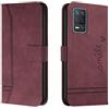 Lihondar Cover per Oppo Realme 8 5G, Custodia Oppo Realme 8 5G Portafoglio, Flip Libro Wallet Case Antiurto Custodia in Pelle PU Premium, Slot per Schede, con Magnetica a Scatto (Rosso)