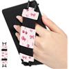 MoKo Cinturino Universale per 6 - 8 E-Reader e Tablet,Cherry Floral | Accessori eReader per 6-8 Kobo/Kindle/Sony Tablet, Cinturino da Mano ad Cinghia Alta Elasticità Nera, Cuir PU de qualité