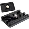 Generico Brampe di blocco del cavo della fotocamera, clip fisso, 6x3,8x10,5 cm nero, organizzatore di cavi USB, build in silicone in alluminio, funzione di tethering sicuro, per sala da viaggio per la casa di