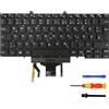 LIAN MO Tastiera del notebook per DELL Latitude 5400 5401 5410 5411 7400 7410 con retroilluminazione (tedesco, retroilluminazione)