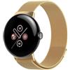 GIOPUEY Cinturini Compatibile con Google Pixel Watch 5 45mm, Cinturino in Acciaio Inossidabile Intrecciato [Magnetico] - Gold