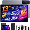 MAXLEGEN Tablet 13 Pollici Android 16, Display 3K 2944×1840, Dual SIM 4G LTE+5G WiFi, 36GB RAM 256GB ROM/1TB TF, Helio G99 Octa-Core, Widevine L1/Gemini AI/11580mAh/GPS/13MP, Tablet con Tastiera/Mouse/Custodia