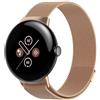 GIOPUEY Cinturini Compatibile con Google Pixel Watch 5 41mm, Cinturino in Acciaio Inossidabile Intrecciato [Magnetico] - Rose Gold