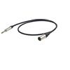 Proel ESO235LU3 esot Eric cavo audio (6,3 mm Jack Mono a XLR 3 poli maschio NEUTRIK-, 3 m, NP2 X HPC250 nc3mxx) nero