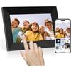 Tibuta Cornice digitale Wi-Fi 7 pollici Touch Screen Cornice elettronica con 16 GB di memoria, Auto Rotate, Foto e video tramite APP Frameo Condividi Regalo per genitori/coppie/amici/familiari