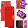 BellaCase Custodia a Portafoglio in Pelle Premium Nokia G42 5G [Slot per schede] [Cavalletto] [Fibbia Magnetica] Cover Nokia G42 5G Smartphone (Rosso)