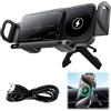 OneNine Supporto per telefono da auto, caricabatterie wireless a doppia bobina, 15 W, rotazione e bloccaggio automatico a 90°, presa d'aria, supporto per cellulare per Samsung Galaxy Z Fold/Flip e