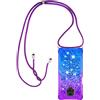 Paekear Custodia per Cellulare con Corda per Xiaomi Redmi Note 9S/Note 9 Pro Case, Liquido Sabbie Mobili Bumper TPU Cover con Collana Practical Stylish/Necklace Cordino Tracolla