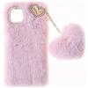 SNCLET Fluffy Fur Plush Case per ZTE Blade V70 Vita Custodia Peluche Faux Pelliccia Pelosa e Morbida LOVE Peluche Pom Pom Luccichio TPU Silicone Bumper Cover Pretettiva Cover per ZTE Blade V70 Vita,Rosa
