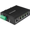 OLYCOM Switch di rete a 5 porte industriale non gestito Gigabit Ethernet DIN-Rail Switch 5 porte Gigabit Ethernet IP40 temperatura di funzionamento -40° - 75°C (-40° - 167°F) (Non-POE (12-52VDC))
