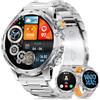 LIGEMI Orologio Smartwatch Uomo con Chiamata e Risposta, Torcia/1000mAh Batteria, 1.53'' HD Militare Smartwatch Uomo, 120+ Modalità Sportive, SpO2, Sonno Cardiofrequenzimetro per Android iOS
