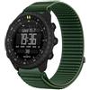 GIOPUEY Cinturini Compatibile con Suunto Core 2, Nylon Traspirante Sport Loop Cinturino in Morbido Nylon Intrecciato Strap Band - Darkgreen