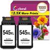 Cyloral 545XL Cartucce per Canon TS3150 TR4651 iP2855 Nero 2 Pack | Compatibile con Canon TS3120 TS3150 TS3350 TS3440 TS3450 TR4540 TR4550 TR4650 iP2840 iP2850 PG-545XL CL-546XL Cartuccia