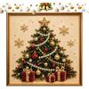 Generic 3D Diamond Art Pearl Painting Natale su tela con cornice | Kit per pittura con perle natalizie, kit artistico di perline per adulti, decorazione per la casa e sollievo dallo stress