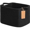 JLLYGOUS Cesta Porta Oggetti, Cestino Portabiancheria, Giochi Bambini, Coperte Salotto, Cesto in Corda di Cotone - 33*28*23cm