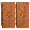 Artoid Mode Set2 Asciugamani Autunnali Caramello Jacquard Foglie 3D 35x75cm | Telo da Bagno Stagionale Pigne Fall 100% Cotone Morbido Assorbente per Bagno Decorazione