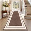 TEHWDAIYOU Tappeto Runner per Corridoio Tappeto Cucina Passatoia Antiscivolo Lavabile 80 x 280 cm Tappeto Corridoio Tappeti Runner Passatoia Tappetino per Soggiorno Entrata Ingresso Marrone