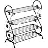 AOOSIR Scarpiera in Ferro Battuto Intagliato Con Sottopiede in Plastica - 4 Strati per Soggiorno e Ingresso - Armadio in Metallo (Nero, 60*30*70cm)