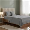 HABITA 33 HOME Set Lenzuola Francese in cotone blend Made in Italy (Grigio FRA)