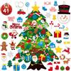 Lanpn Albero di Natale in Feltro 102 cm, con Calendario Avvento Pupazzo di Neve, Albero Natale Montessori per Bambini con luci con 41 Pezzi Decorazione da Appendere in Velcro