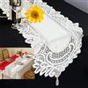 FainFun Runner Tavola Natalizio, FainFun Runner Tavola Natale Vintage in Pizzo, Lavabile Centro Tavola Natalizio, per Decorazione di Interni, Matrimoni, Comunione, Battesimo Runner Natalizio, 33X183CM, Bianco