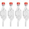 SIDMKA Set di 4 tubi di fermentazione in plastica, trasparente, contenitore per fermentazione, fermentazione airlock, valvola di ritegno del vino, adatto per birra, vino rosso, fermentazione, crauti