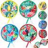 Gulfmew 4 Ventagli Portatili Rotondi Ventaglio Pieghevole Tondo Regalo per Donna Ragazza Festival Estivi Festa di Matrimonio Decorazioni per Casa Ufficio, 4 Modelli (Stile Estivo)