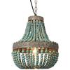 Newrays Retro Loft Vintage Wooden Beads Lampada a Sospensione E27 220v Led Decor Lights Modern Living Room Hotel Kitchen