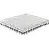 Tata Home Topper Materassino Coprimaterasso in Memory Foam Sfoderabile Correttore per sopra Materasso 1 Piazza e Mezza Francese 140x190 cm Alto 5 cm in Fibra d'Argento