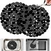 Volminex 2 Pezzi di Tappetino Lavello Cucina, PVC Sottopentola, Tappetini | Protezione per Lavello, Sgocciolatoio per Lavandino da Cucina, Tappetino Sottolavello Impermeabile,Nero 29cm