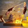 HELCEKOU Anello del Signore Oscuro - Lampada da scrivania in Resina - Luce Notturna Fatta a Mano con Porta USB, luci variabili, Hobby, Regalo di Compleanno, Regalo per Lui (25 * 15)