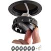 HOMEOW Faretti da Incasso per Cartongesso Neri Dimmerabili 6W | Faretti LED Soffitto 230V IP44 per Bagno, Faretto foro 72mm - 80mm Interno Soggiorno, Set di 6 + 1 Módulo LED Sostituibile