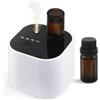 LIFEJXWEN Diffusore di Oli Essenziali Senza Fili, Diffusore di Aromi Senza Acqua con Batteria, 10ml Olio di Tè Bianco, 3 Modalità & Diffusione Ciclica (100m²), Portatile per Auto, Casa, Ufficio