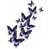 LaoGraphics 11 adesivi in vinile a forma di farfalla viola notte, segni coprenti, multiuso, ideali per telefono, tazze, piastrelle, WC, auto, laptop, vetro, decalcomanie da parete non trasparenti, resistenti alle