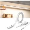 Lureshine Luce LED Sottopensile Cucina 60cm Luci Armadio Barra Dimmerabile | Lampada Sensore Gesti 3 Temperature,Alimentatore 24V Flessibile Silicone Autoadesivo Striscia LED Sottopensile Cucina,Armadi