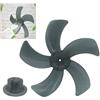 Lagomloot Pale per ventola da 40,6 cm, ricambio a basso rumore a 5 foglie con copertura per dado per ventilatori da parete da tavolo, parti di plastica grigia per il circolatore d'aria