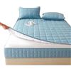 AQIGR Trapuntato Coprimaterasso Matrimoniale 160x190 180x200 con Cerniera, Comprende 2 Federe, Fodera Materasso Singolo Topper Lavabile Rivestimento(Dusty blue,160x190x15cm)
