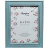 Hampton Frames | Cornice portafoto legno invecchiato, 15x20 cm, blu | Stile shabby chic, vetro, espositiva da parete o tavolo | Elegante decorazione casa