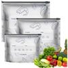 Generico 10 Sacchetti Riutilizzabili in Foglio Di Alluminio Sigillabili, 3 Misure Di Sacchetti in Foglio Di Alluminio Sigillabili Con Cerniera, Sacchetto Sigillato Per Verdura, Frutta E Carne (10pcs,M)