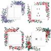 PRESSINART 4 Pezzi Adesivi per Interruttori Luce in Vinile con Rose 4 Stili Colorati Corona di Fiori Impermeabile Adesivi per Piastra Interruttore Adesivi per Casa Camera da Letto Soggiorno Bagno