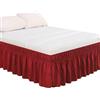 Generic Mantovana giroletto avvolgente per letto matrimoniale, colore: rosso vino, queen size
