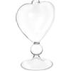 Garneck Vaso a forma di cuore: vaso in vetro trasparente da scrivania in vetro a forma di cuore, vaso per fiori idroponici, per matrimoni, piccoli acquari, vasi di vetro per piante, terrario, piante